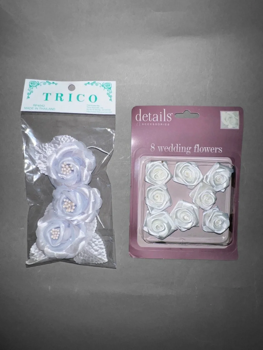 Assorted Pink & White Wedding Supplies